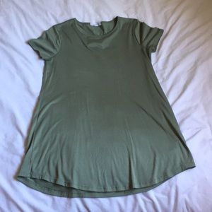 Green T-shirt dress